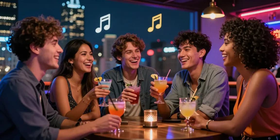 Gái gọi cùng bạn bè thưởng thức không khí sôi động của đêm phố.