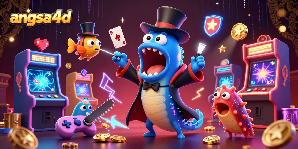 Experience the thrilling magic of angsa4d with a glowing scene featuring a magical deep-sea eel and games.