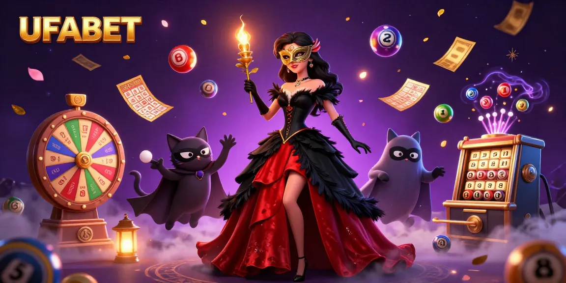 Win exciting prizes with UFABET's vibrant gambling scene featuring colorful lottery elements.