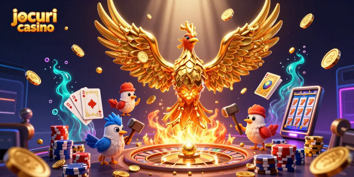 Joacă jocuri casino și câștigă cu această ilustrație captivantă din lumea păcănelelor.