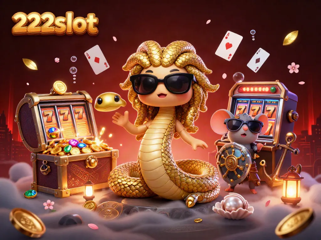 Menang dengan 222slot, menyaksikan Medusa dan pahlawan mouse di kasino penuh kemewahan.