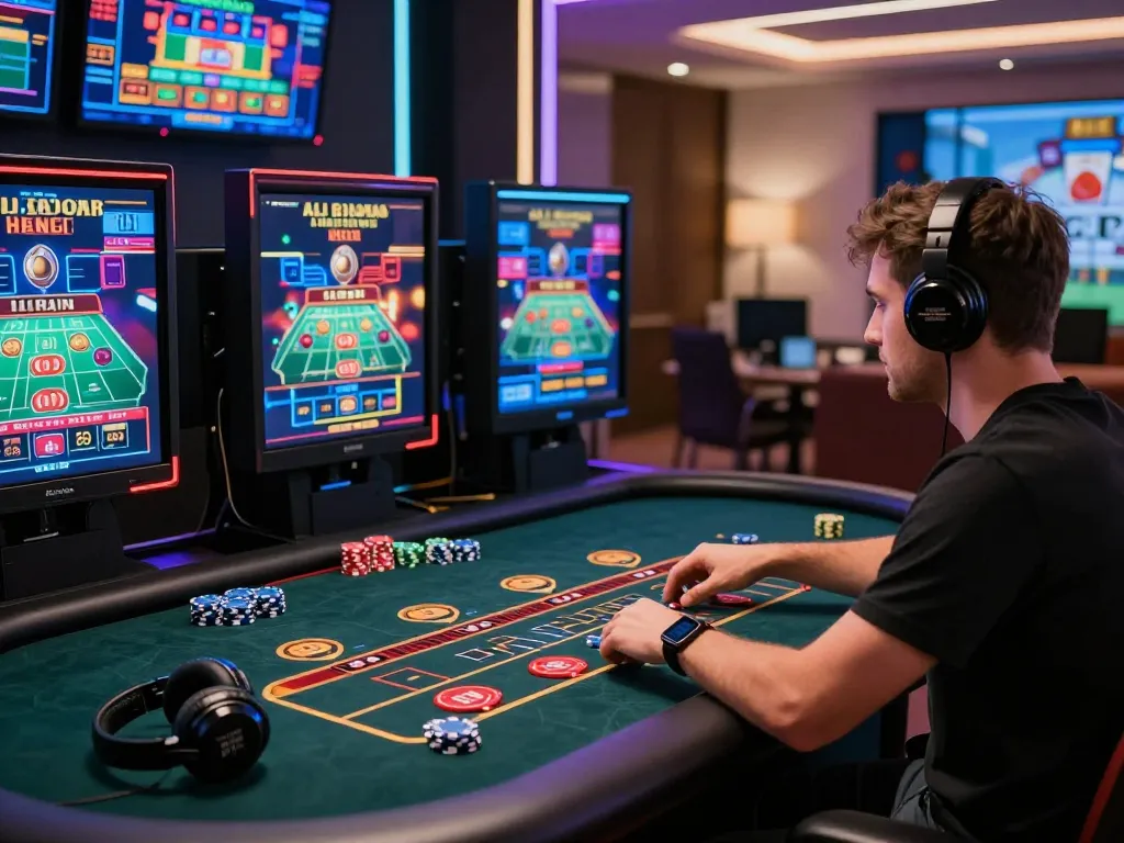 Engaging online gaming scene at https://god55.gg/ with a player and live dealer.