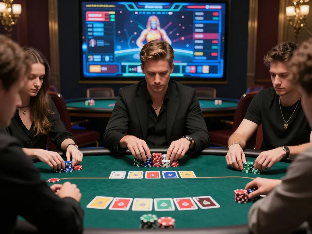 Experience thrilling moments at zx88's virtual poker tables with intense gameplay and vibrant atmosphere.
