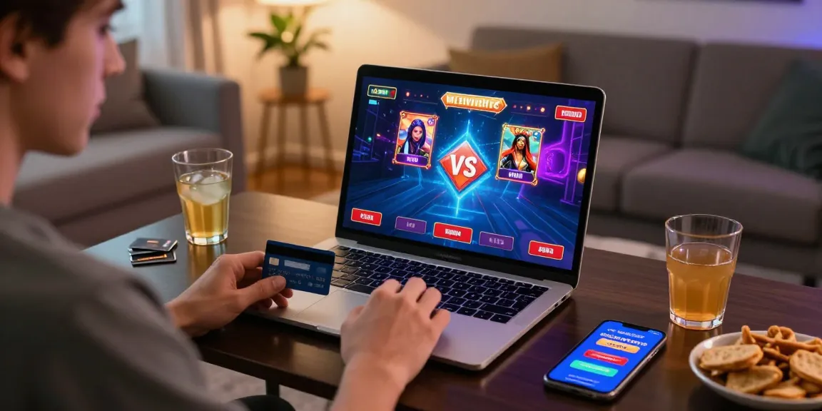 Player engaging with credit card casinos on dea.org.uk, showcasing vibrant games and payment options.