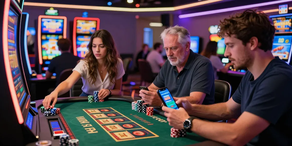 Players immersing in new credit card casinos with vibrant gaming and modern technology.