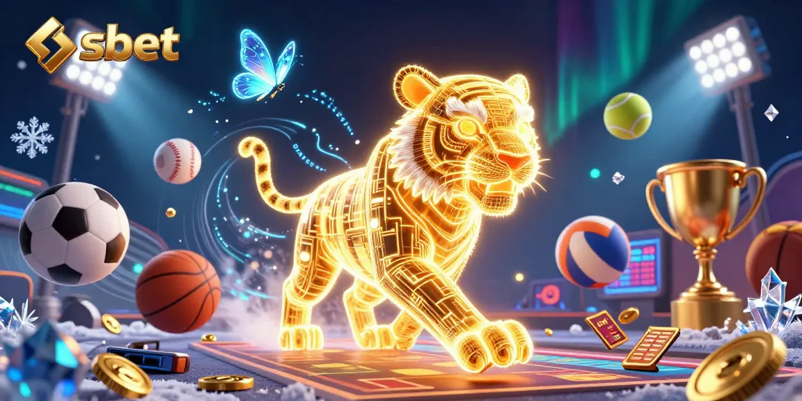 Win big at shbet as a golden tiger prowls a vibrant digital casino landscape.