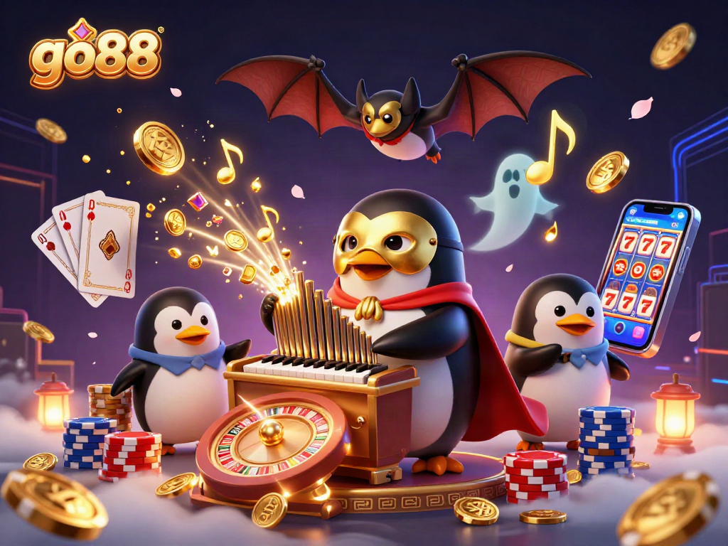 Spin to win big with go88's thrilling casino gaming experience featuring vibrant characters.