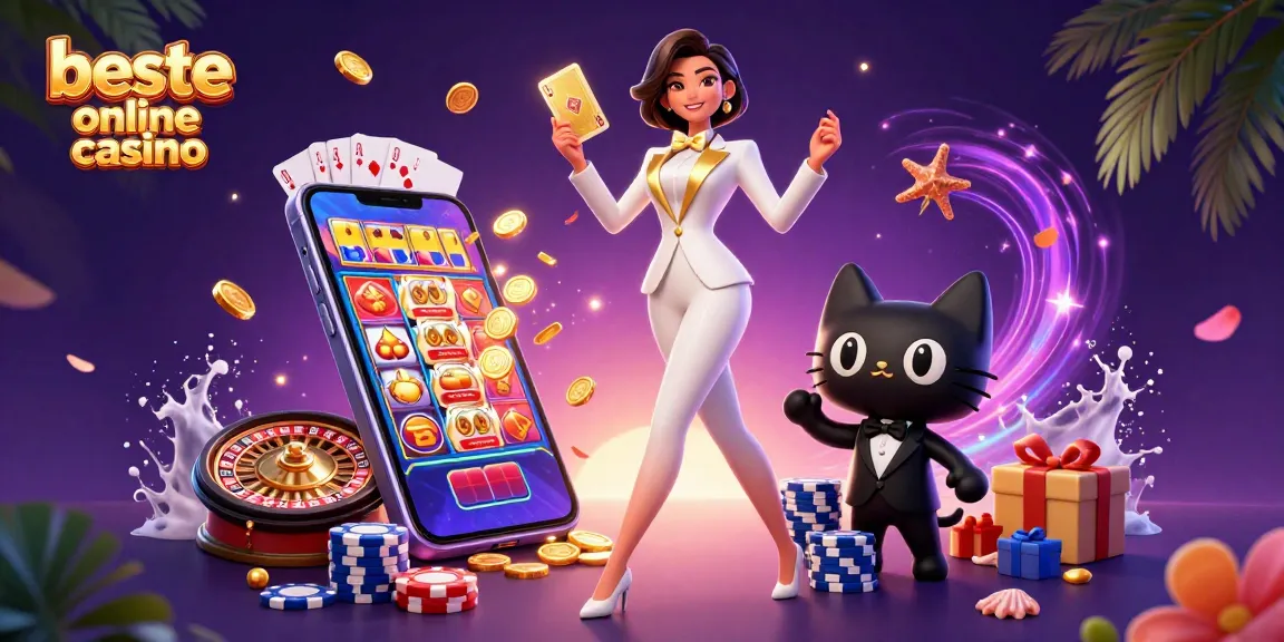 Experience the beste online casino with a glamorous scene of dynamic games and vibrant elements.