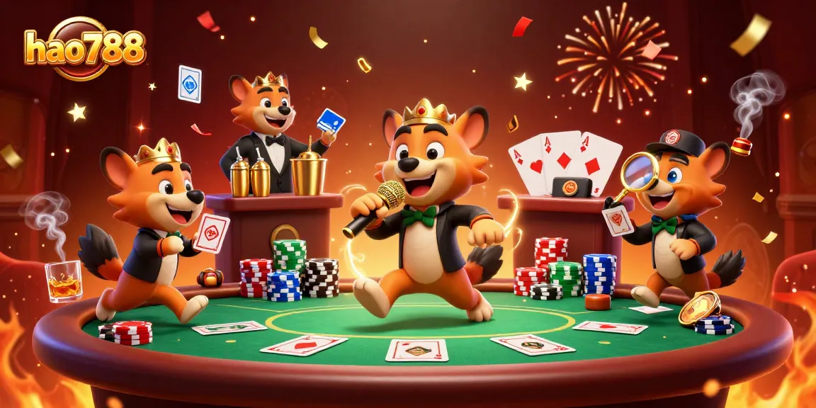 HAO788 menghadirkan suasana kasino yang hidup dengan komedi, minuman, dan pemeriksaan ID di tengah permainan poker