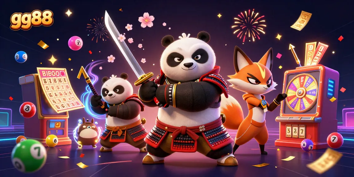Engage with gg88's thrilling online casino experience featuring dynamic lottery elements and vibrant characters.