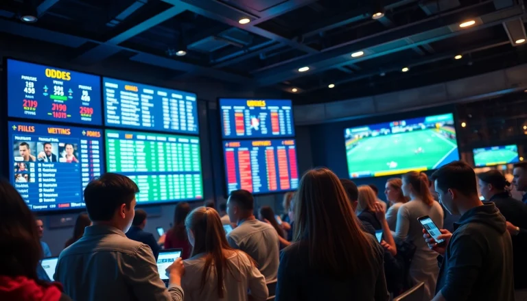 Engaged bettors exploring online Betting options in a dynamic sportsbook environment.