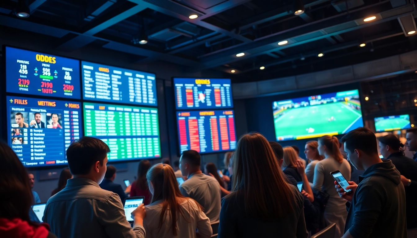 Engaged bettors exploring online Betting options in a dynamic sportsbook environment.