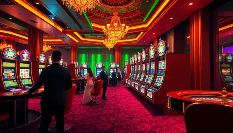 Exciting players enjoying the slot api raja 88 games at a luxurious casino.