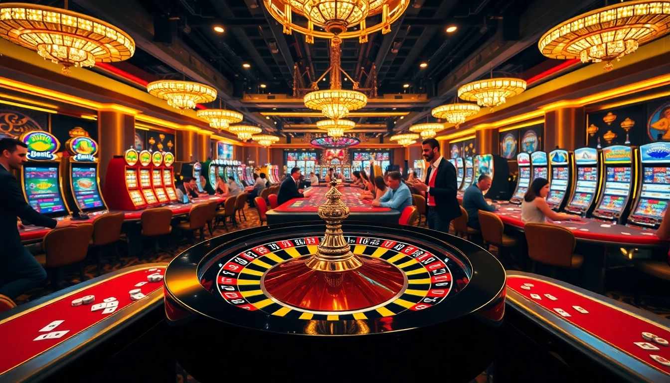 Experience thrilling gameplay at bro138 with vibrant casino tables and excited players.